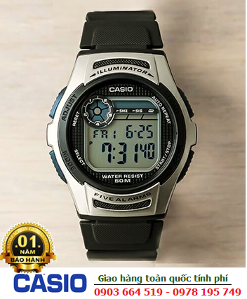 Casio W-213-1AVDF; Đồng hồ điện tử Pin 10năm Casio W-213-1AVDF (Unisex watch) /Bảo hành 01năm
